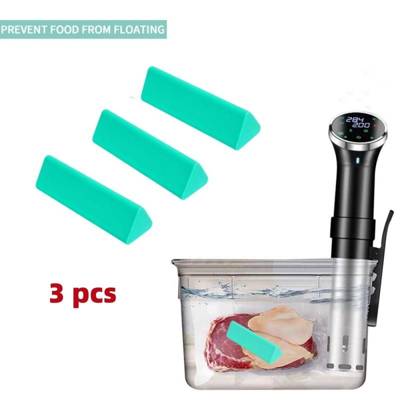 Sous Vide Weights Food Grade - Paquete de 3 pesas de submersión