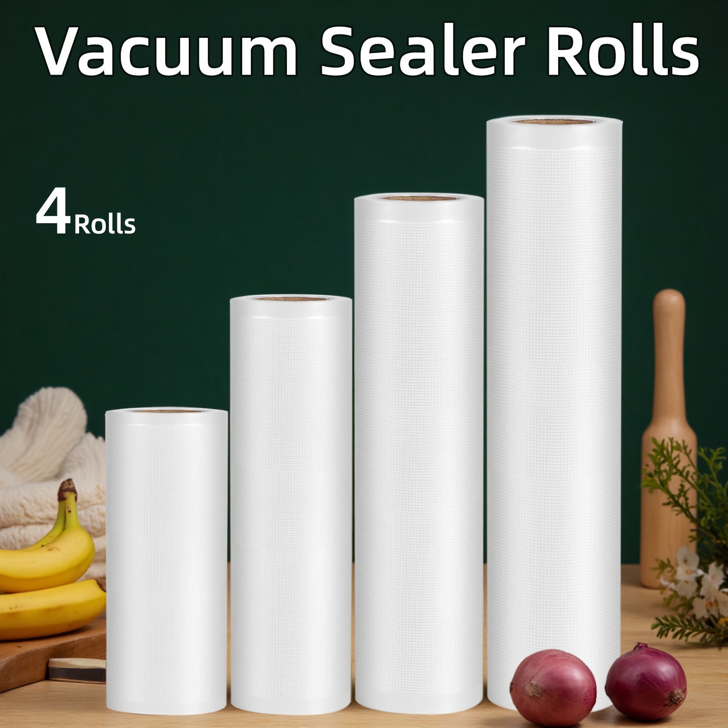 Vacuum Sealer Machine For Sous Vide - Paquete de 4 Rollos para Selladora