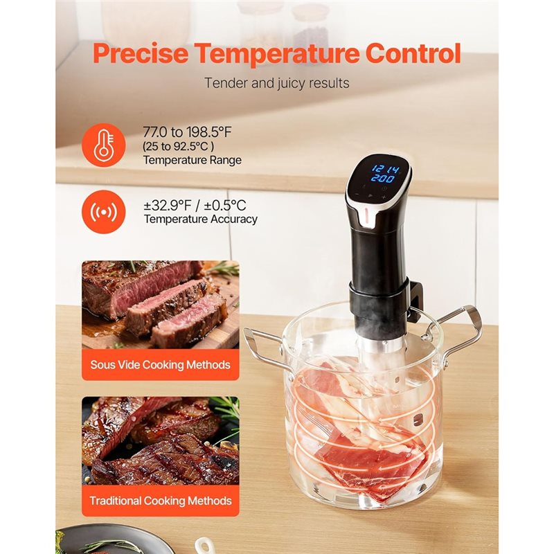 Sous Vide Precision Cooker 1100W - Olla de Cocción Sous-Vide de Precisión