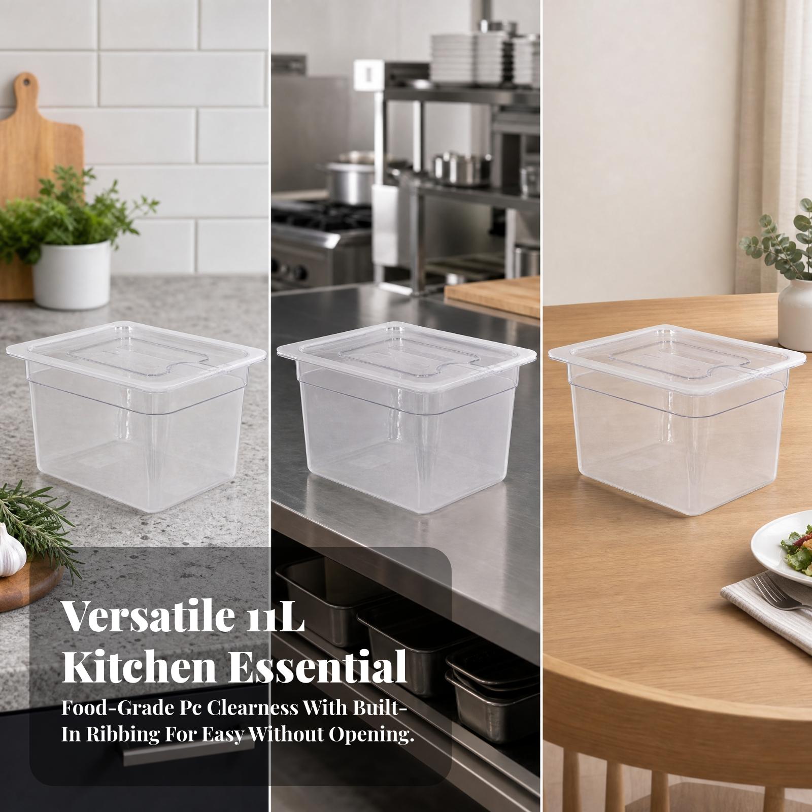 Recipiente transparente de 11  - Sous Vide Container With Lid 11L reseña y precio