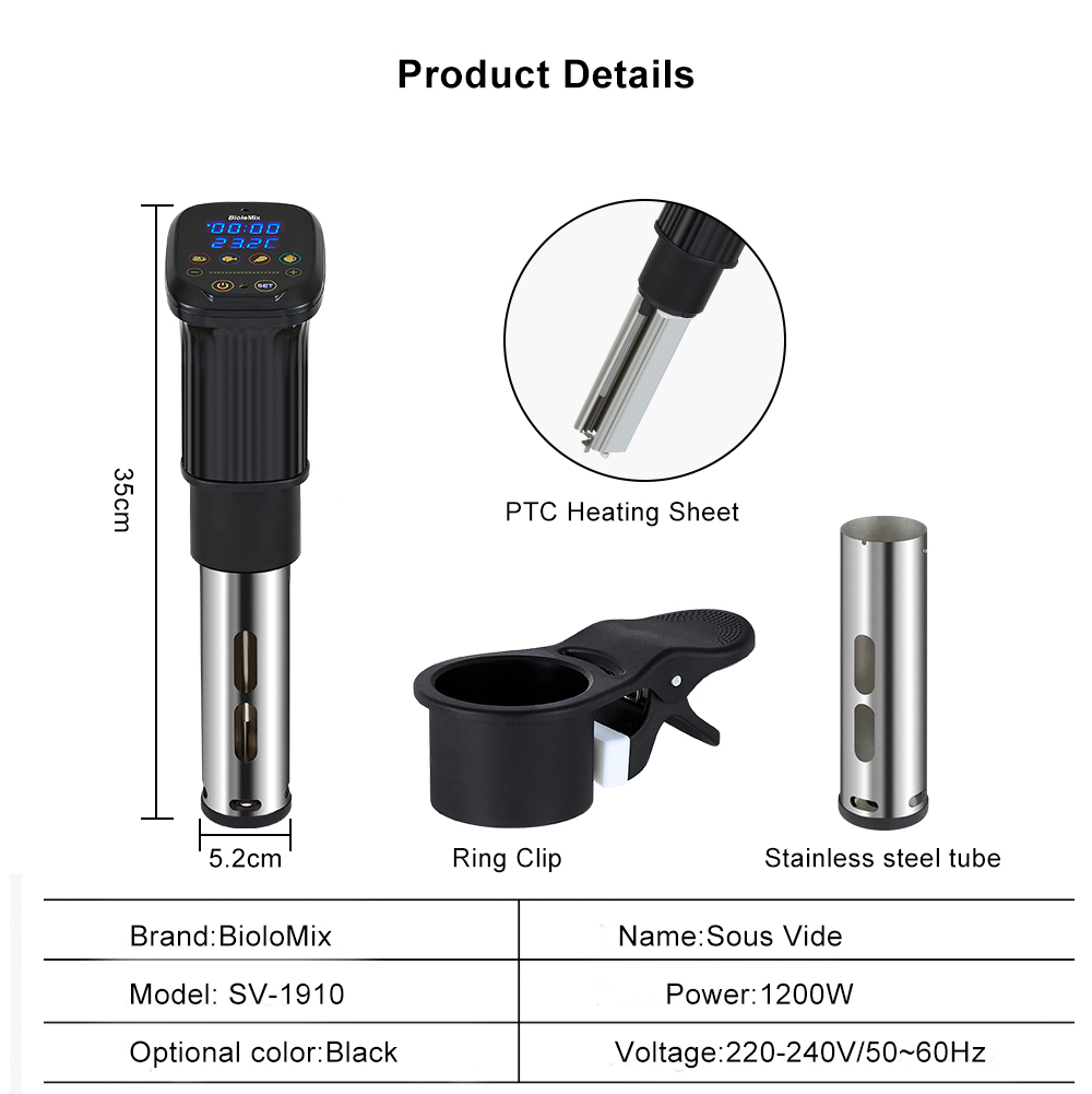 Circulador de Inmersión con Te - Sous Vide Immersion Circulator Wifi reseña y precio