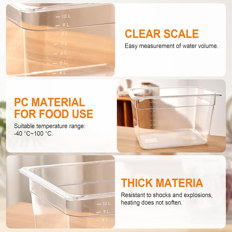 Contenedor Sous Vide de 6L/11L - Sous Vide Container With Lid 11L reseña y precio