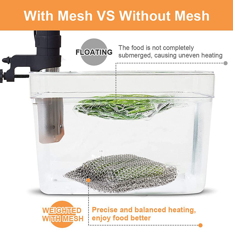 Malla de acero inoxidable de g - Sous Vide Weights Food Grade reseña y precio