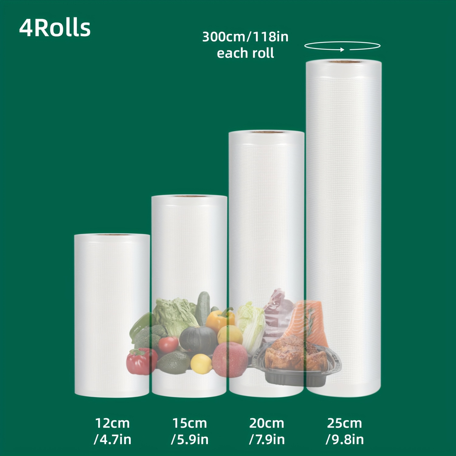 Paquete de 4 Rollos para Sella - Vacuum Sealer Machine For Sous Vide reseña y precio