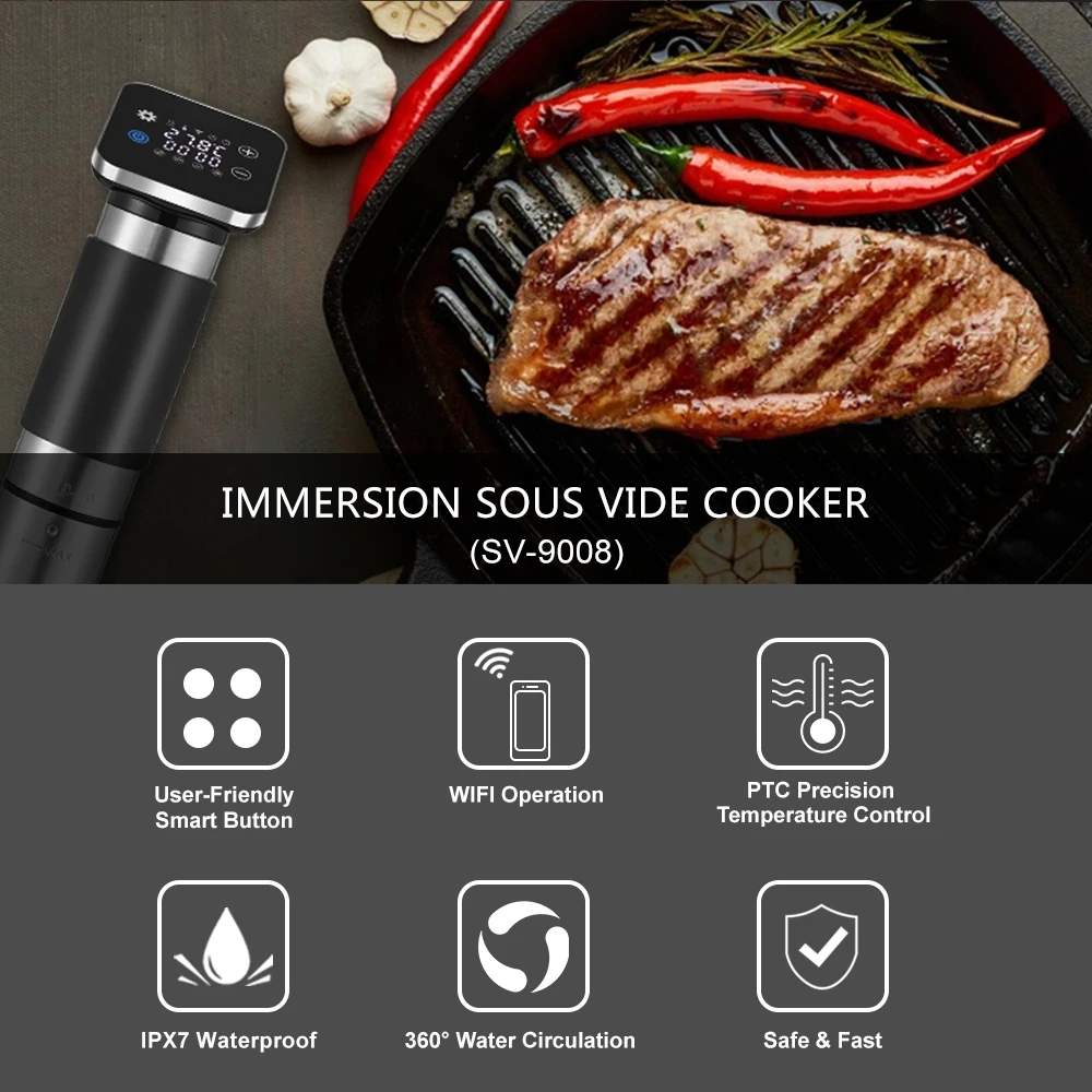 Máquina de cocción lenta Sous  - Sous Vide Immersion Circulator Wifi reseña y precio