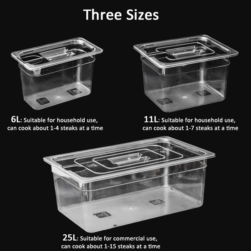 Contenedor Sous Vide de 6L y 1 - Sous Vide Container With Lid 11L reseña y precio