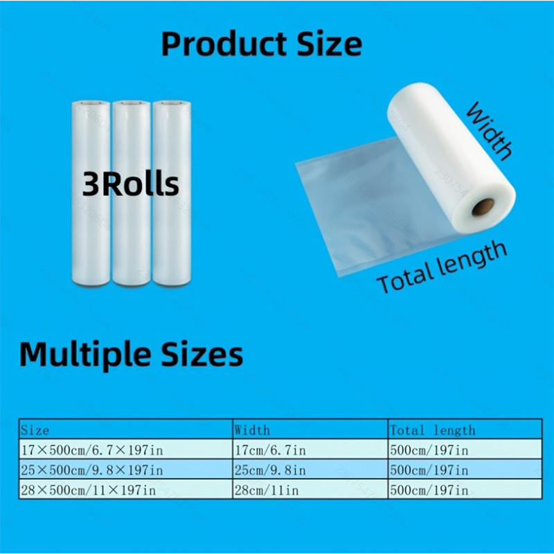 Paquete de 3 bolsas enrollable - Vacuum Sealer Bags Rolls Bpa Free reseña y precio